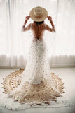 White Star Dress BOHO Vintage Lace Prom HZ0307