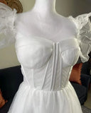 LTP1017,Dusty pink tulle prom dresses sweetheart tea length long evening formal HZ0307
