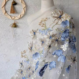 Embroidery Lace V-Neck Ivory Wedding HZ0307