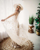 White Star Dress BOHO Vintage Lace Prom HZ0307