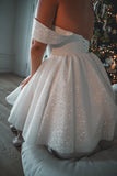 LTP1792,Shining White Sequined Homecoming Dresses, Short Birthday Ball Gown, Plus Size Hoco HZ0307