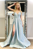LTP0866,Sparkle prom dresses spaghetti straps v-neck evening dress a-line formal HZ0307