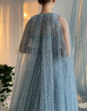LTP1787,Sky Blue Bots Tulle A-Line Prom Dresses with HZ0307