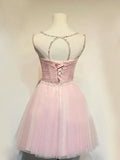 LTP1371,Tulle Scoop Beading A-Line/Princess Sleeveless Short/Mini Homecoming HZ0307