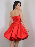 LTP1421,Princess Red Bowknot Sweetheart Satin Cheap Homecoming HZ0307