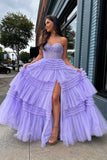 Sweetheart Red Lace Tulle Prom Formal HZ0307