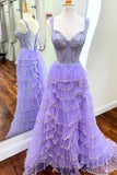 Off the Shoulder Beaded Ruffles Long Formal HZ0307