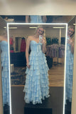 Straps Green Chiffon Tiered Ruffle Party HZ0307