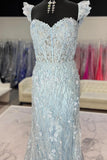 Off the Shoulder Lavender Mermaid Long Prom HZ0307