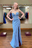 Sweetheart Appliques Beaded Mermaid Long Evening Prom HZ0307