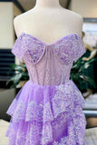 Off the Shoulder Blue Sequin Tulle Ruffles HZ0307
