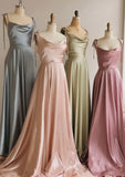 High Quality Satin Long Bridesmaid HZ0307