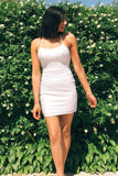 LTP1142,Halter white homecoming dresses,mini tight graduation HZ0307