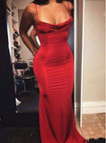 LTP0979,Sexy red mermaid prom dresses spaghetti straps evening formal HZ0307