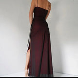 LTP1578,Sexy Black Chiffon Red Layer Sheath Long Prom Evening HZ0307