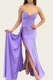 Sweetheart Blue Ruched Fitted Long Prom Dress with HZ0307
