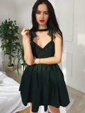 LTP1515,Dark Green A-Line Homecoming Dresses,Short Party HZ0307