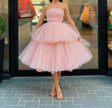 LTP1192,Cocktail Party Dresses Pink Tulle Sweet 16 Ball Gown Short Homecoming Dresses Robes De Cheap Prom Dresses Evening HZ0307