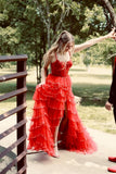 Straps Pink Appliques and Tulle Ruffles Prom HZ0307