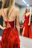 Royal Blue Appliques A-line Long Formal HZ0307