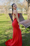 Dark Green Appliques Beaded Mermaid Long Formal HZ0307