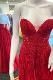Sweetheart Blue Lace Appliques Long Formal HZ0307