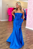 Strapless Red Fitted Long Formal Dress with HZ0307