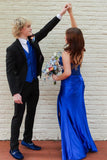 Sweetheart Red Sequin Ruched Satin Long Formal HZ0307
