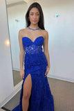 Sweetheart Appliques Beaded Mermaid Long Evening Prom HZ0307