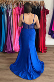 Royal Blue Corset Mermaid Long Formal HZ0307