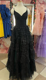 Straps Periwinkle Tulle Tiered Ruffles Formal HZ0307