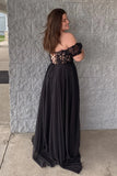 Sweetheart Appliques Chiffon Split Long Evening Prom HZ0307