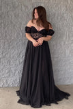Sweetheart Appliques Chiffon Split Long Evening Prom HZ0307