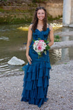 Straps Fuchsia Mermaid Ruffles Long Prom HZ0307