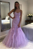 LTP0832,Gorgeous Mermaid Spaghetti Straps Lilac Long Prom Dresses with HZ0307