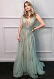 LTP0959,Lace long prom dresses a line long evening dress tulle long evening HZ0307