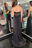 Sweetheart Black Appliques Mermaid Long HZ0307