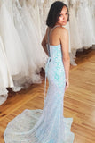 Straps Red Sequin Mermaid Long Formal HZ0307