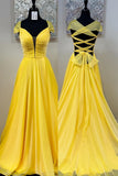 Off the Shoulder Navy Blue Chiffon A-line Long Formal HZ0307